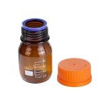 Amber Borosilicate 100 mL Lab Storage Bottles - 20 Pack