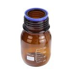 Amber Borosilicate 100 mL Lab Storage Bottles - 20 Pack