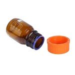 Amber Borosilicate 100 mL Lab Storage Bottles - 20 Pack