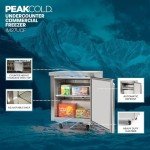 PEAK COLD Stainless Steel Under Counter Freezer 27