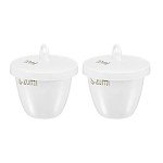 Porcelain Crucible Cups 20ml with Lid - 2pcs