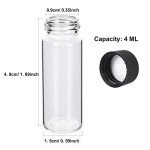 ESHATO 100 Pack 4ML Glass Sample Vials