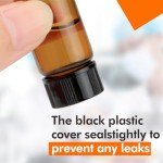 Amber Glass Vials with Screw Caps - 20 Pack