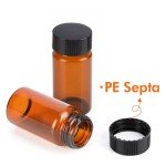 Amber Glass Vials with Screw Caps - 20 Pack