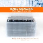 Amber Glass Vials with Screw Caps - 20 Pack