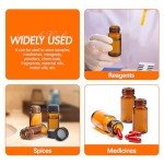 Amber Glass Vials with Screw Caps - 20 Pack