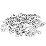 Fajoeda M3 Stainless Steel Flat Washers - 200 Pcs