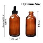 12 Pack Amber Glass Bottles with Droppers & Tools