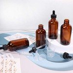 12 Pack Amber Glass Bottles with Droppers & Tools