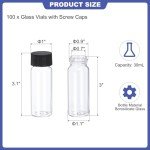 PATIKIL 30ml Clear Glass Vials - 100 Pack