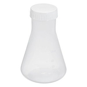 100ml Clear Plastic Erlenmeyer Flask with Caps
