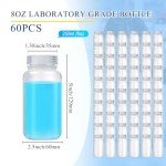 Tatuo 60-Pack 8oz Plastic Sample Bottles