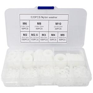 Wolfride 520PCS Nylon Round Washer Set