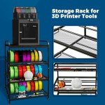 Heavy Duty 3D Printer Stand with Storage Rack
