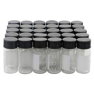 30-Pack 5ml Clear Glass Vials with Labels