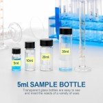30-Pack 5ml Clear Glass Vials with Labels