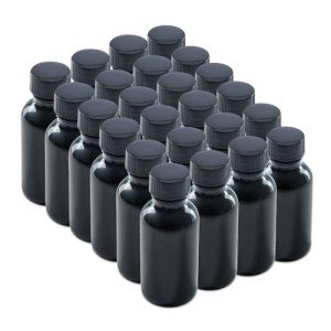 24-Pack 1 oz Black UV Glass Bottles