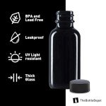 24-Pack 1 oz Black UV Glass Bottles