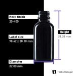 24-Pack 1 oz Black UV Glass Bottles