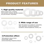 Nylon Flat Washer Assortment Kit - 510 Pcs