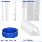 200 Pack 15mL Conical Centrifuge Test Tubes