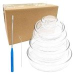 5-Pack Glass Petri Dishes with Lids & Inoculation Loop