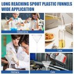 30-Piece Plastic Funnels Set for Labs & Home