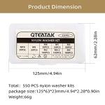 Nylon Flat Washer Assortment Kit - 510 Pcs