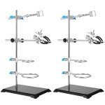 Lab Stand Set with Clamps and Retort Rings