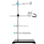 Lab Stand Set with Clamps and Retort Rings