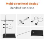 Chemistry Lab Stand Set with Retort Rings and Clamp