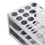 Stainless Steel Test Tube Holder Rack - 40 Holes