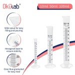 Plastic Graduated Cylinder Set - 10ml, 50ml, 100ml