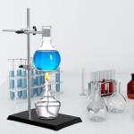 Chemistry Lab Stand Set with Retort Rings and Clamp