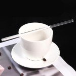 10 Glass Stirring Rods for Beverages and Cocktails