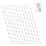10 Glass Stirring Rods for Beverages and Cocktails