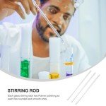 3-Pack Glass Stirring Rods for Lab & Cocktails