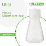Plastic Erlenmeyer Flask Set with Screw Caps - 6pcs
