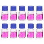 10 Pack 25ml Borosilicate Glass Lab Storage Bottles