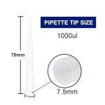1000µl Universal Clear Pipette Tips - 96 Pack