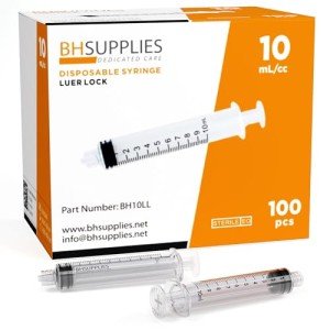 10ml Sterile Luer Lock Syringes - 100 Pack
