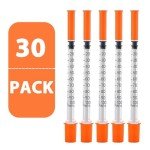 30 Pack of 1ml Syringes with 29G Needles