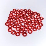 60PCS M3 Anodized Aluminum Countersunk Washers - Red