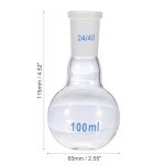 PATIKIL 100ml Borosilicate Glass Boiling Flask