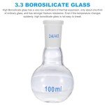 PATIKIL 100ml Borosilicate Glass Boiling Flask