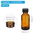 PATIKIL 48-Pack 30ml Glass Sample Bottles