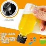 12 Pack 2 oz Glass Bottles with Lids & Funnels