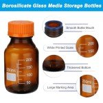 6 Pack 250ml Borosilicate Glass Storage Bottles