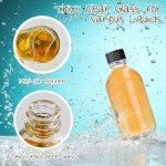12 Pack 2 oz Glass Bottles with Lids & Funnels