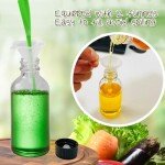 12 Pack 2 oz Glass Bottles with Lids & Funnels